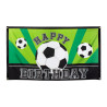 Polyesterová vlajka „Happy Birthday“ futbalová